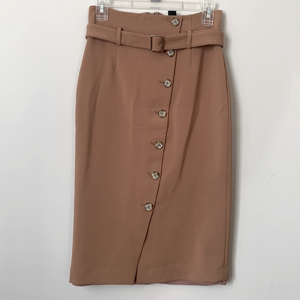 WHBM | taupe midi pencil skirt
